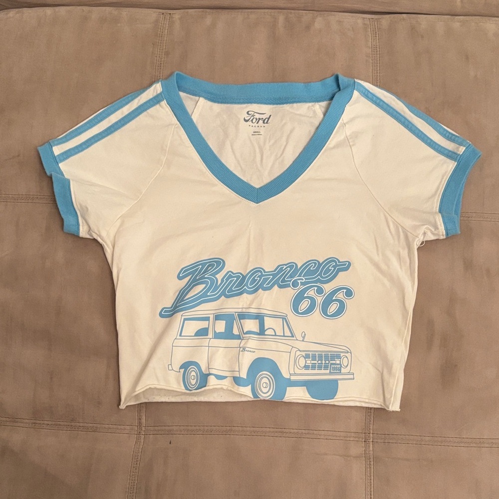 Ford Bronco 66 Crop top Tee Size Small
